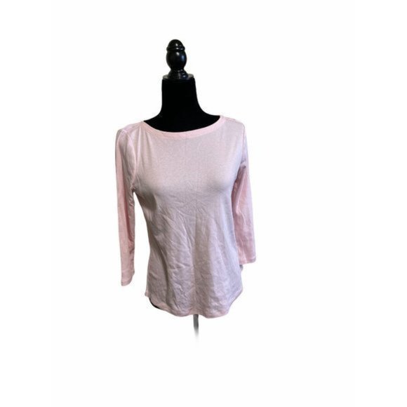 Womens Top PM Pullover Casual Top Charter Club Pale Pink 3/4 - Picture 1 of 6